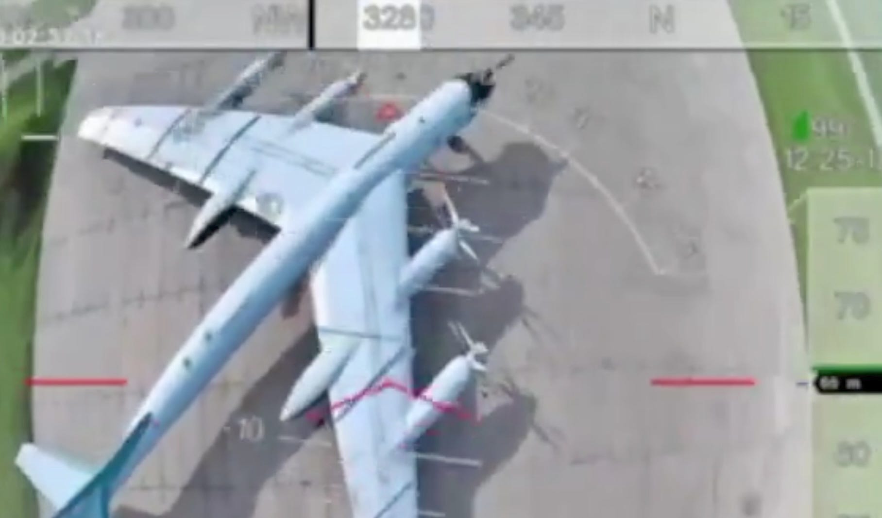 Ukraine struck aircraft like this Tu-95 "Bear" bomber at air bases across Russia on June 1.