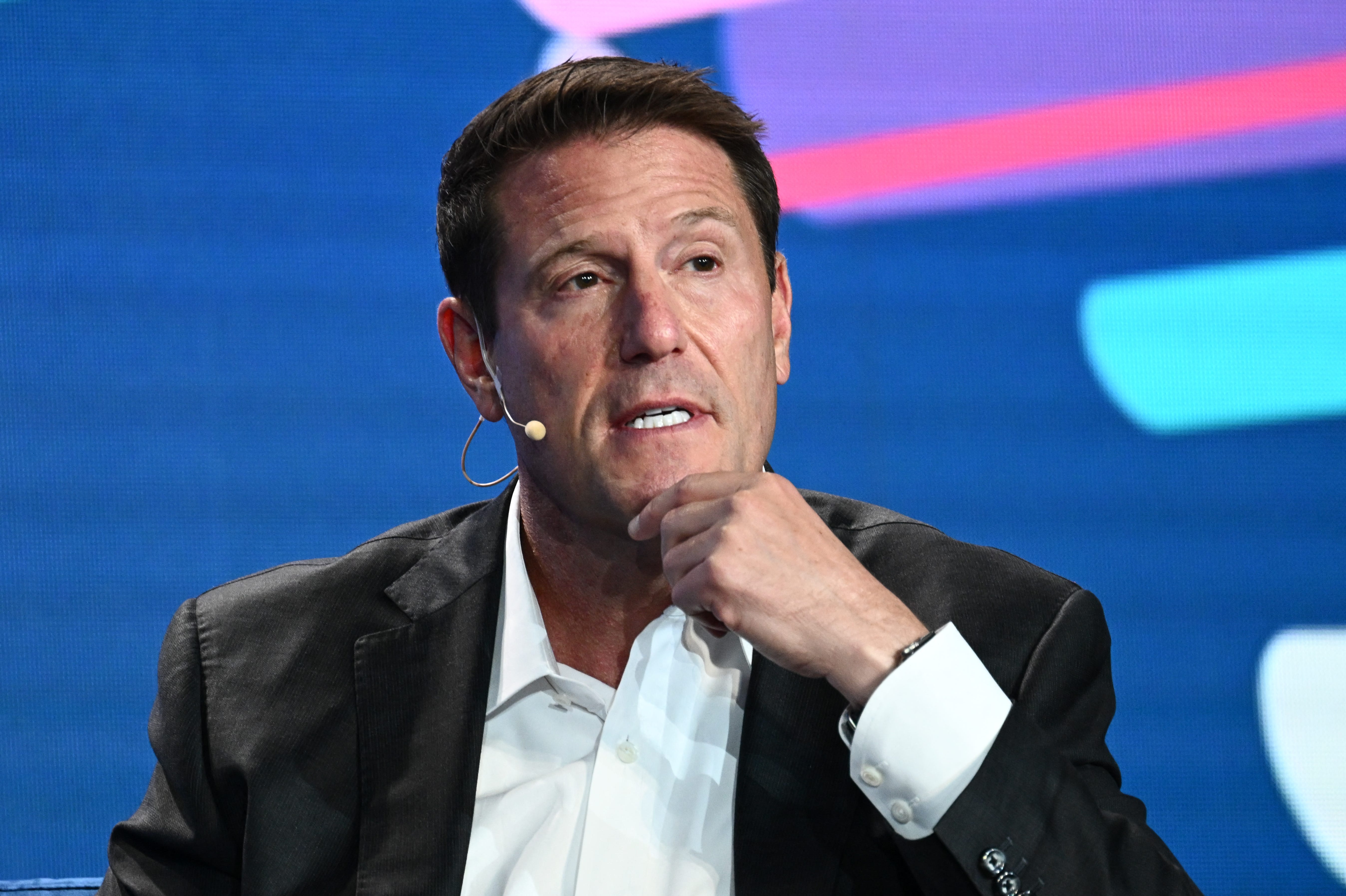 Kevin Mayer, co-CEO and founder of Candle Media and former CEO of TikTok, speaks during the Milken Institute Global Conference in Beverly Hills, California, on May 1, 2023.