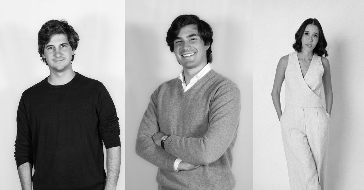 Sesh cofounders Iñigo-Hubertus Bunzl Pelayo, Pepe del Río, and María José Guzman.