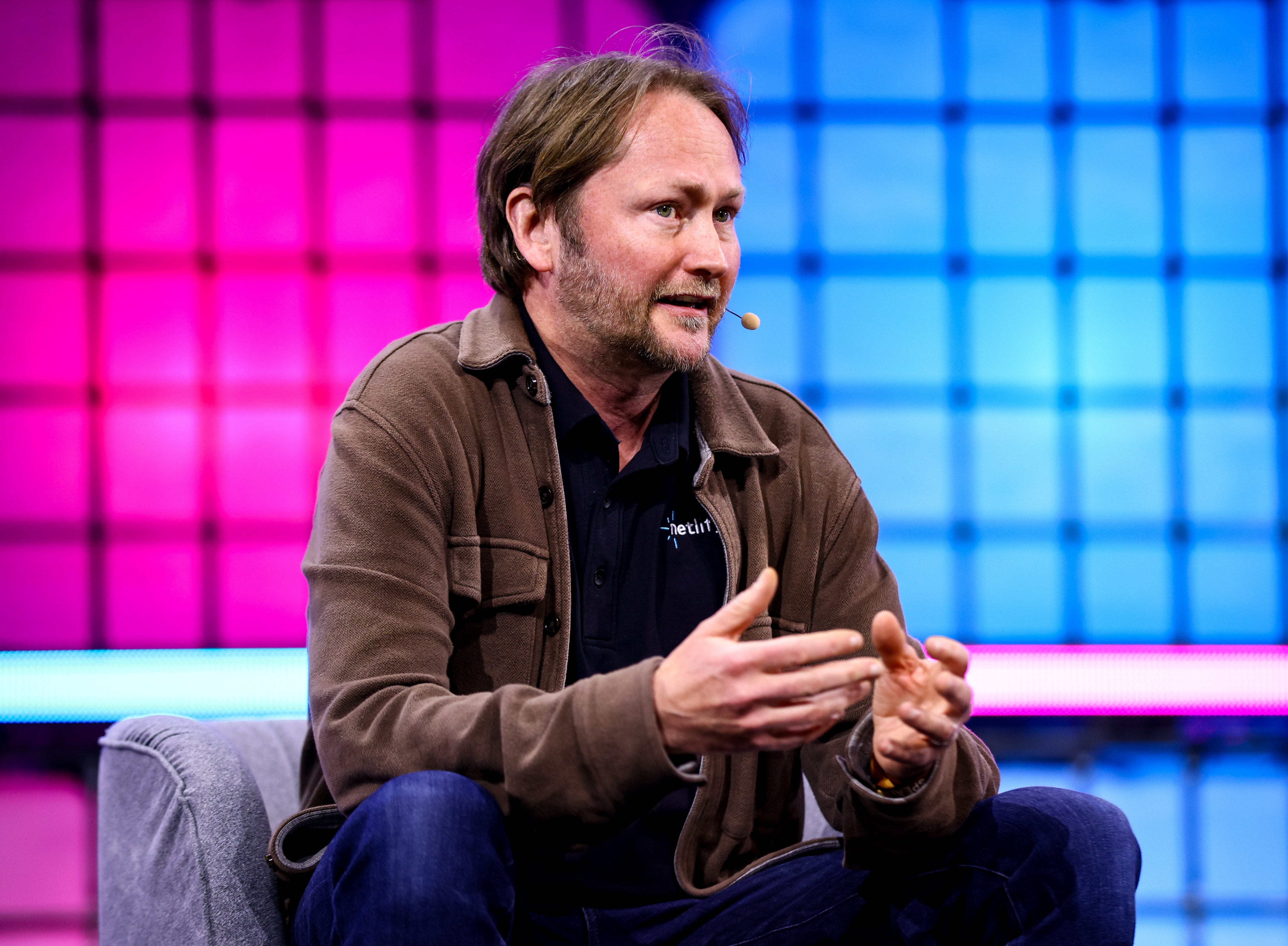 Matt Biilmann, Co-founder & CEO, Netlify, on centre stage during day two of Web Summit Vancouver 2025 at Vancouver Convention Centre in Vancouver, Canada.