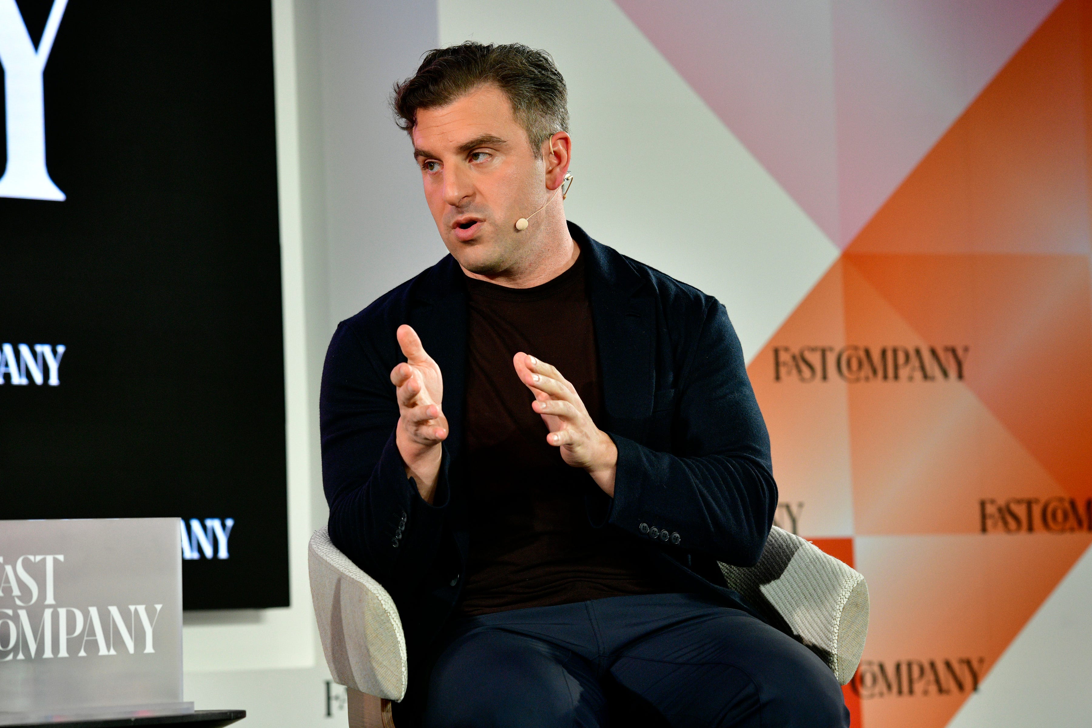 Brian Chesky speaking at event