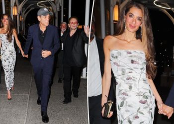 Amal Clooney wears the perfect summer dress for double date with George and Bono