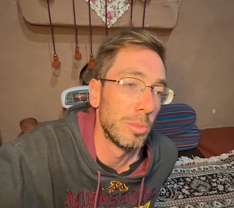 Ian Andersen, from Minnesota, hunkering down in rural Iran.