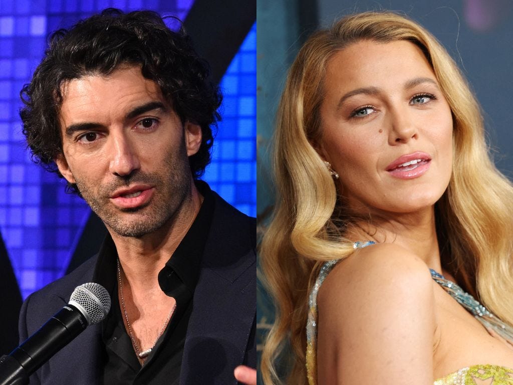 Justin Baldoni speaking at the Vital Voices 12th Annual Voices of Solidarity Awards in New York; Blake Lively attending the New York premier of "It Ends With Us."