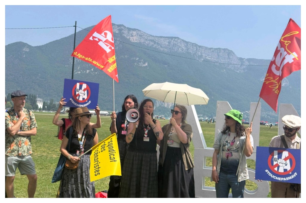 Animation, Writers & Actors Guilds Hold “Historic” Anti-Generative AI Protest At Annecy: “GenAI Seeks Not To Support Artists, But To  Destroy Them”