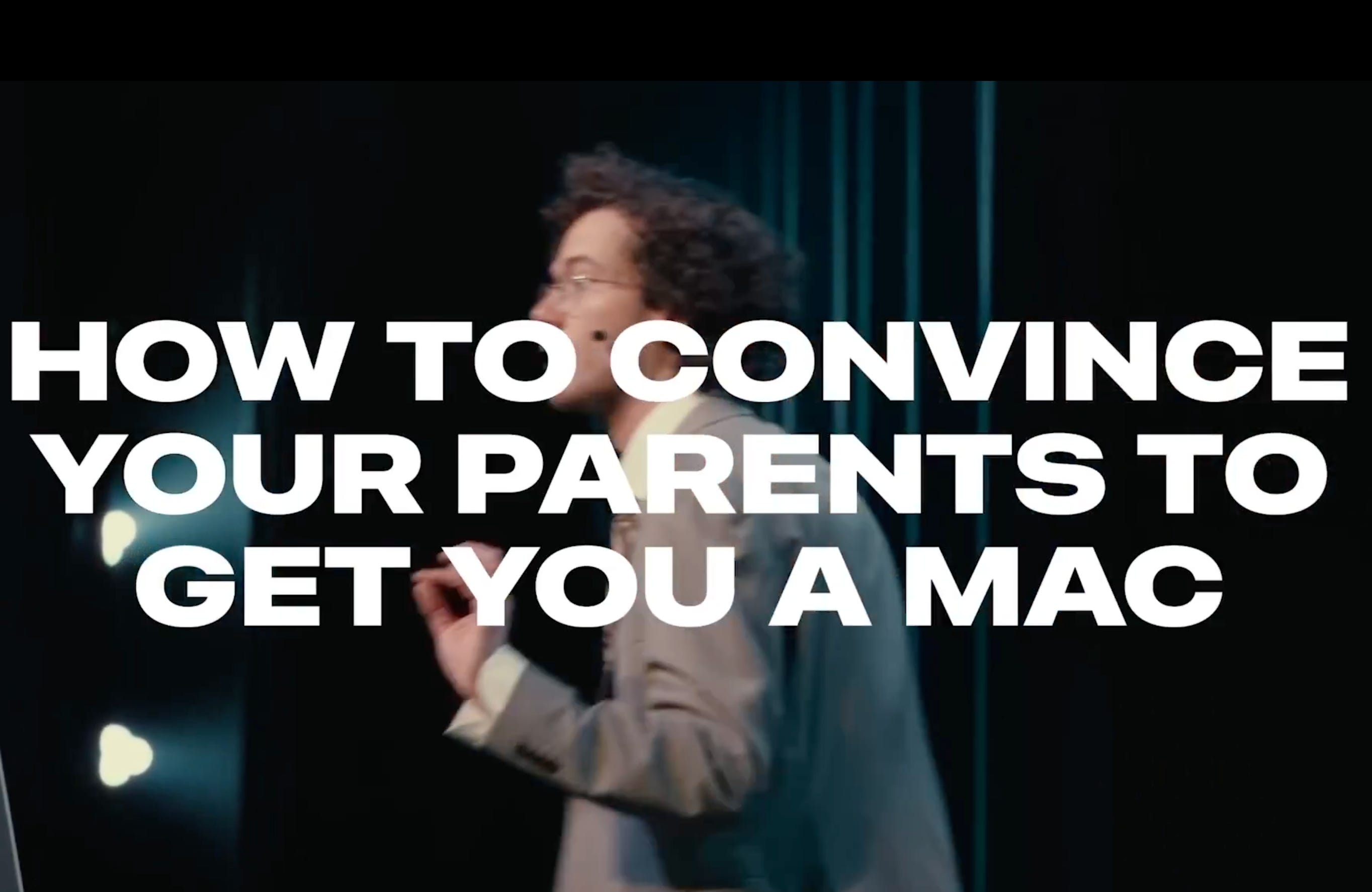 a screenshot from an apple ad