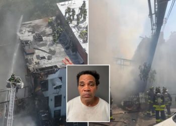 Arsonist, 54, caught on camera torching 3-story NYC apartment building in massive blaze: FDNY