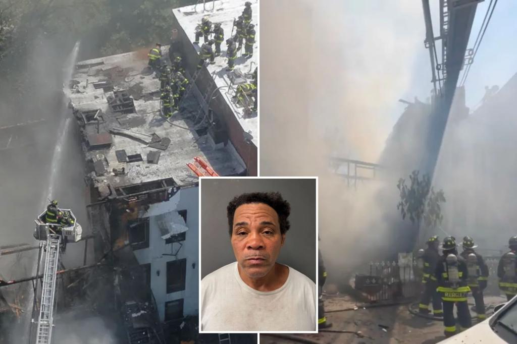 Arsonist, 54, caught on camera torching 3-story NYC apartment building in massive blaze: FDNY