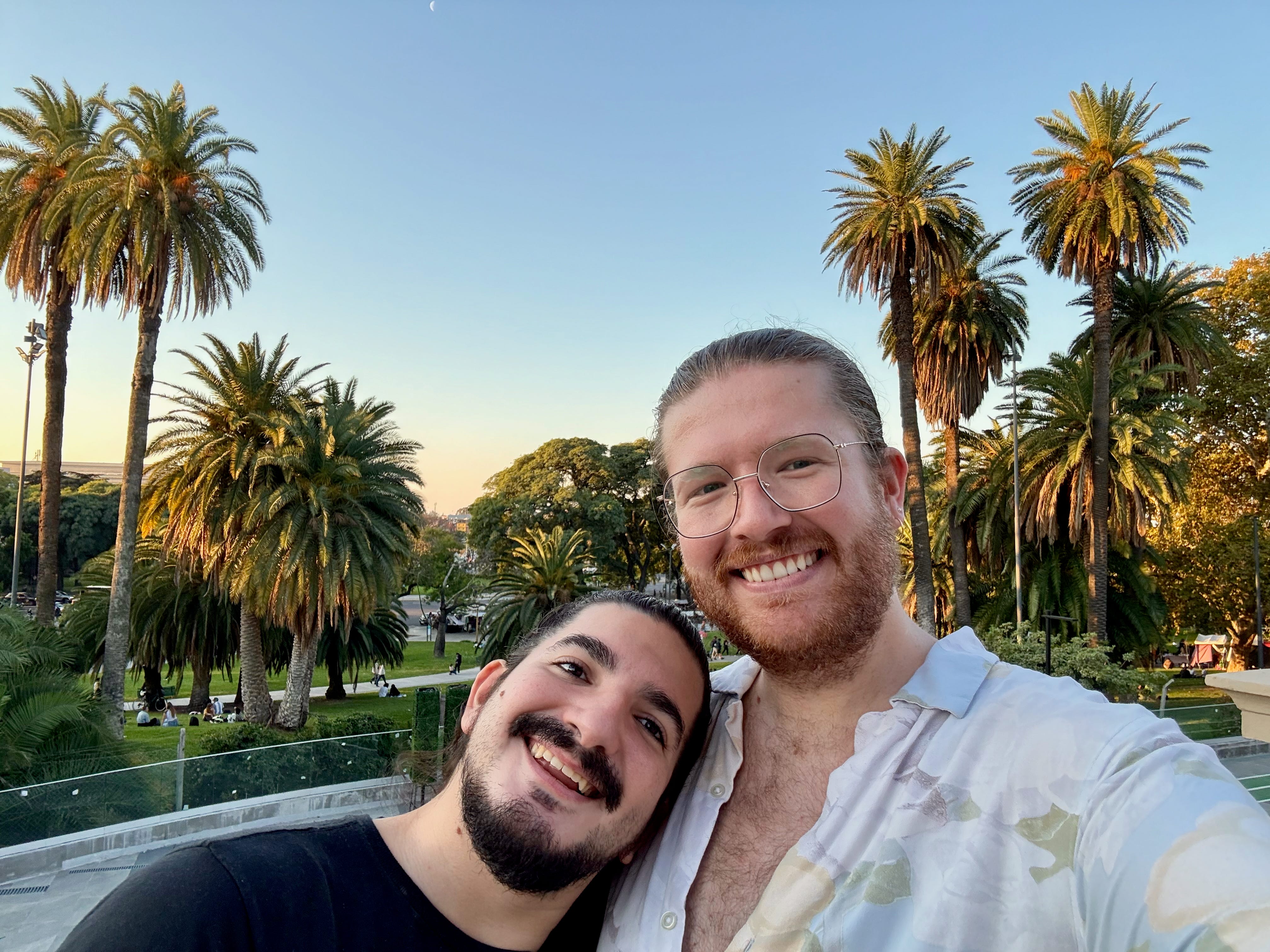 selfie of Harrison Pierce and his partner