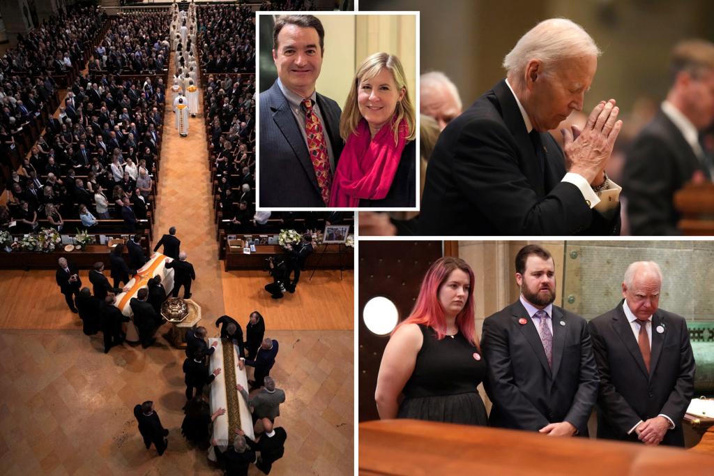 Biden, Tim Walz attend funeral held for Minnesota politician Melissa Hortman and husband after fatal home shooting