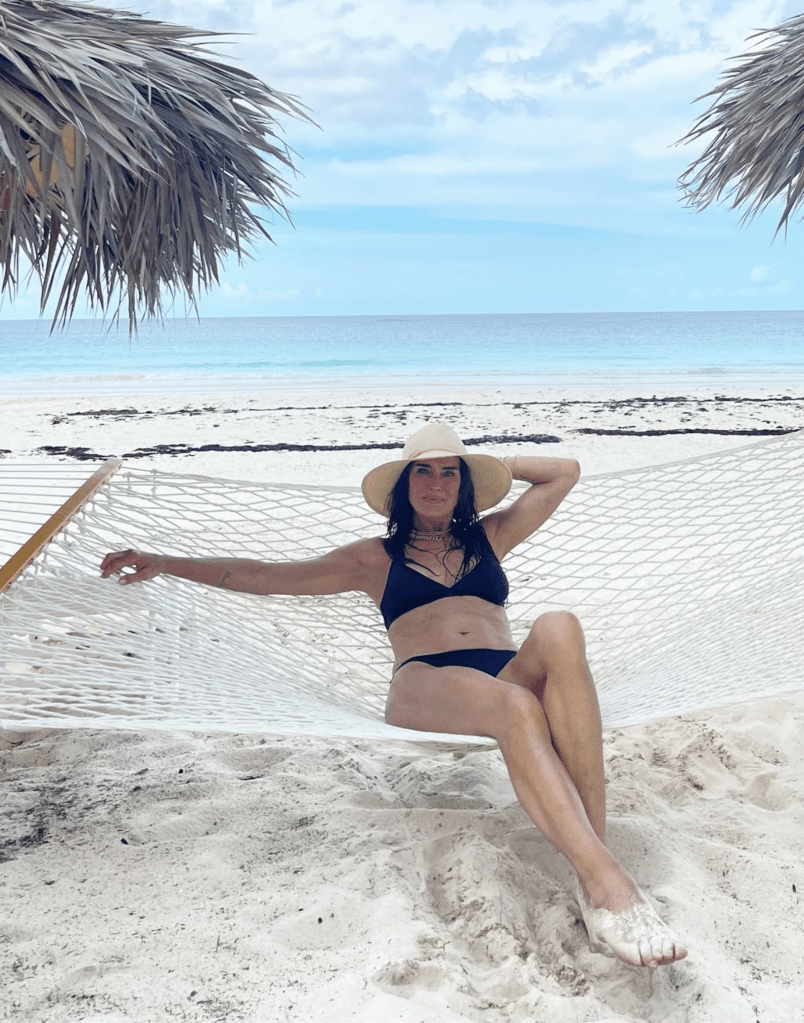 Brooke Shields celebrated her 60th birthday on the beach.