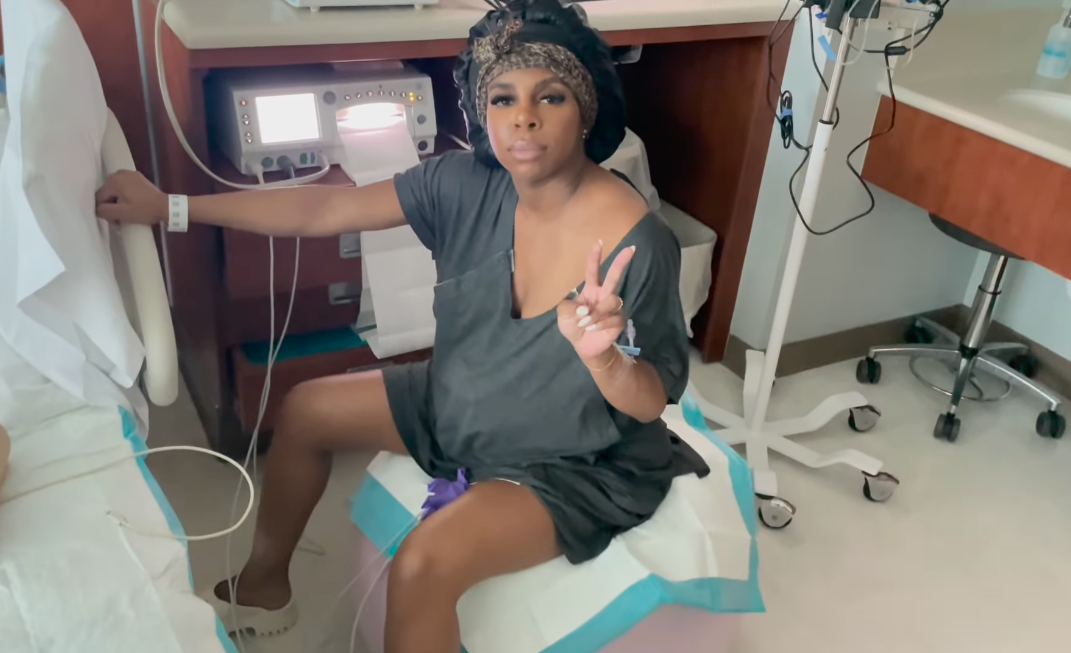 Candiace Dillard in the delivery room