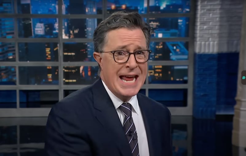 Colbert chants some Trump classics.