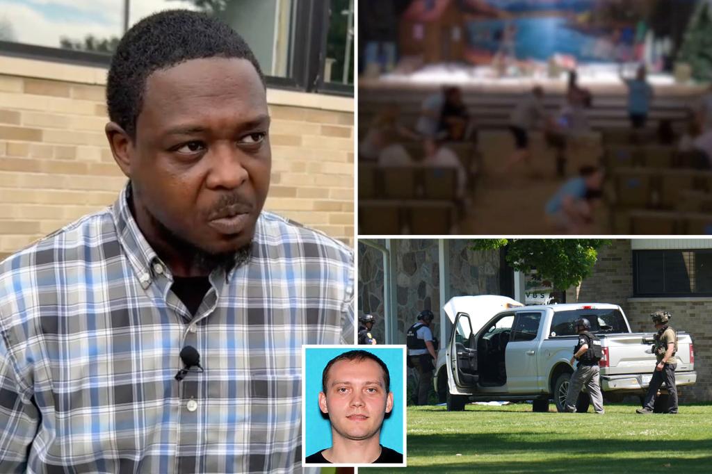 Deacon reveals moments split-second decision to run over Michigan church gunman with pickup truck