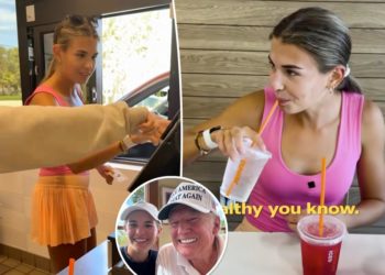 Donald Trump’s granddaughter Kai attempts to work at Dunkin’ Donuts drive-thru: ‘So humble’