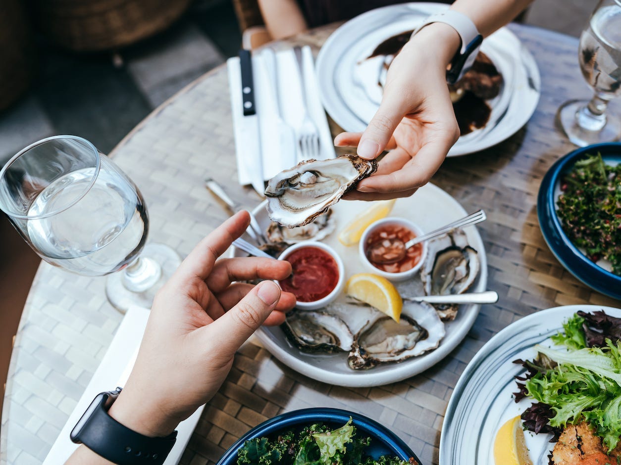 In France, oysters are often consumed during the winter holidays.