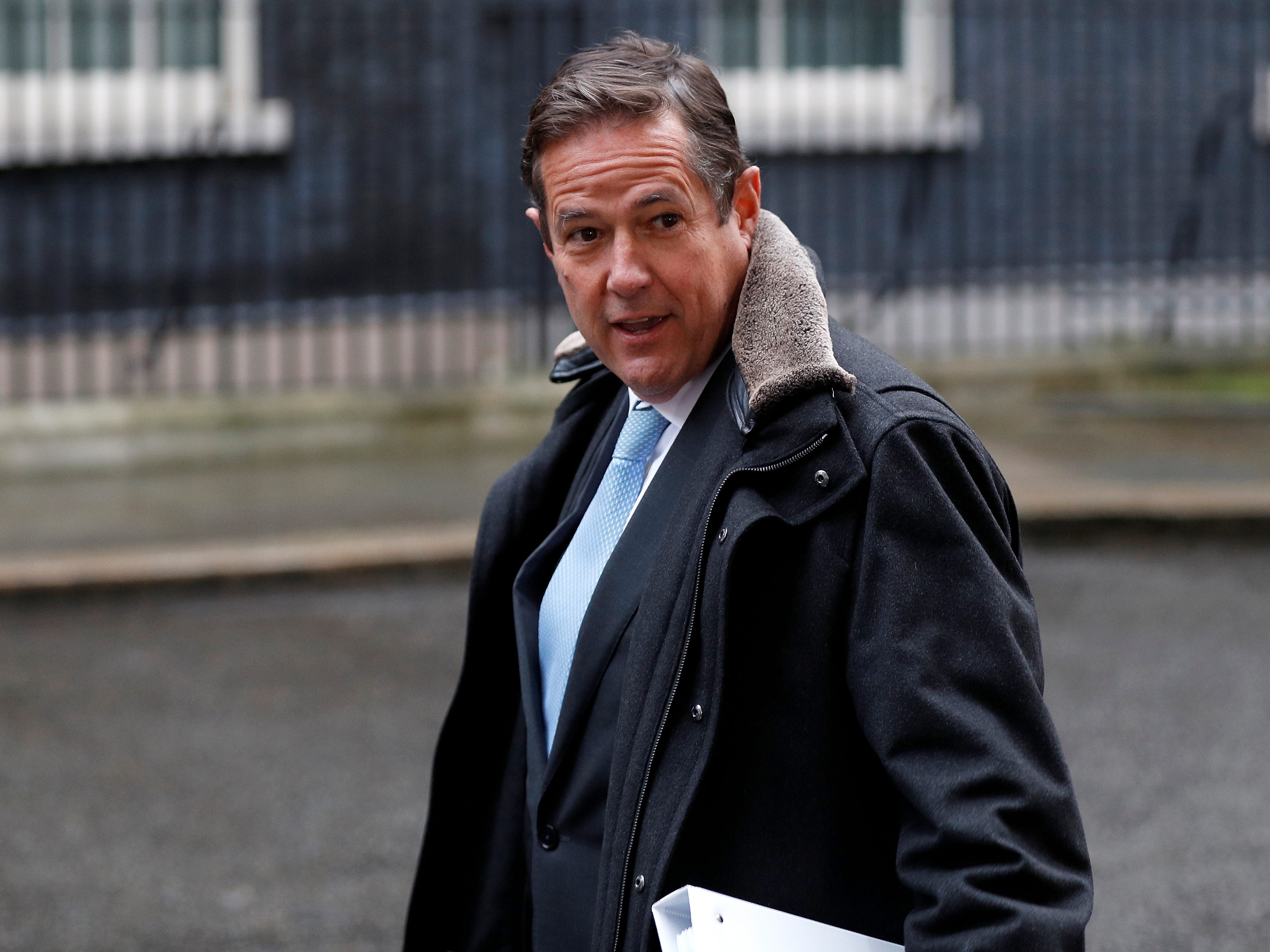 FILE PHOTO: Barclays' CEO Jes Staley arrives at 10 Downing Street in London, Britain January 11, 2018. REUTERS/Peter Nicholls/fILE pHOTO