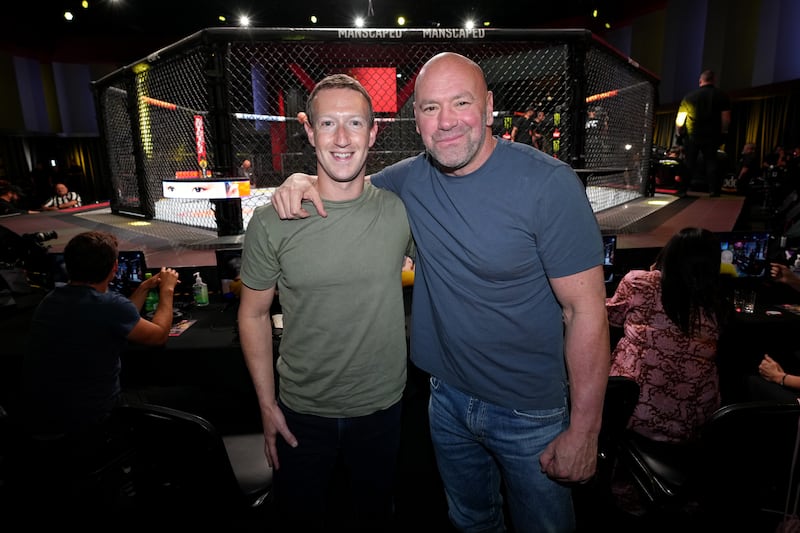 Mark Zuckerberg and Dana White