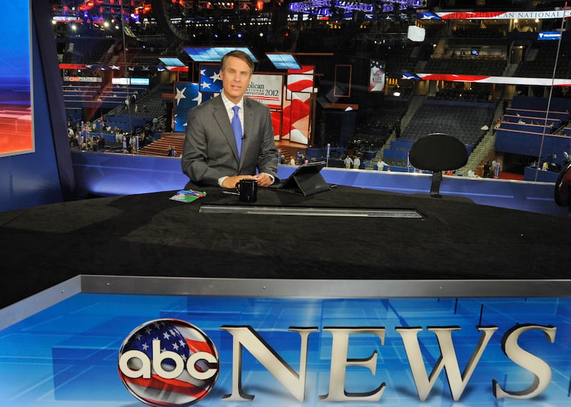 Walt Disney Television News - Walt Disney Television News covers the 2012 Republican National Convention in Tampa, Florida, 8/28/12, airing on the Walt Disney Television Network. (Photo by Donna Svennevik/Disney General Entertainment Content via Getty Images) TERRY MORAN