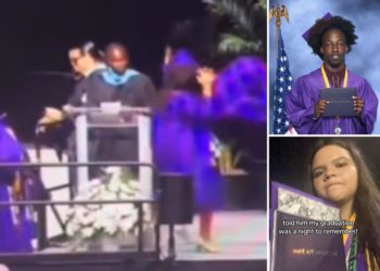 Florida high school graduate backflips into classmate in viral onstage celebration gone wrong: ‘This can’t be happening’