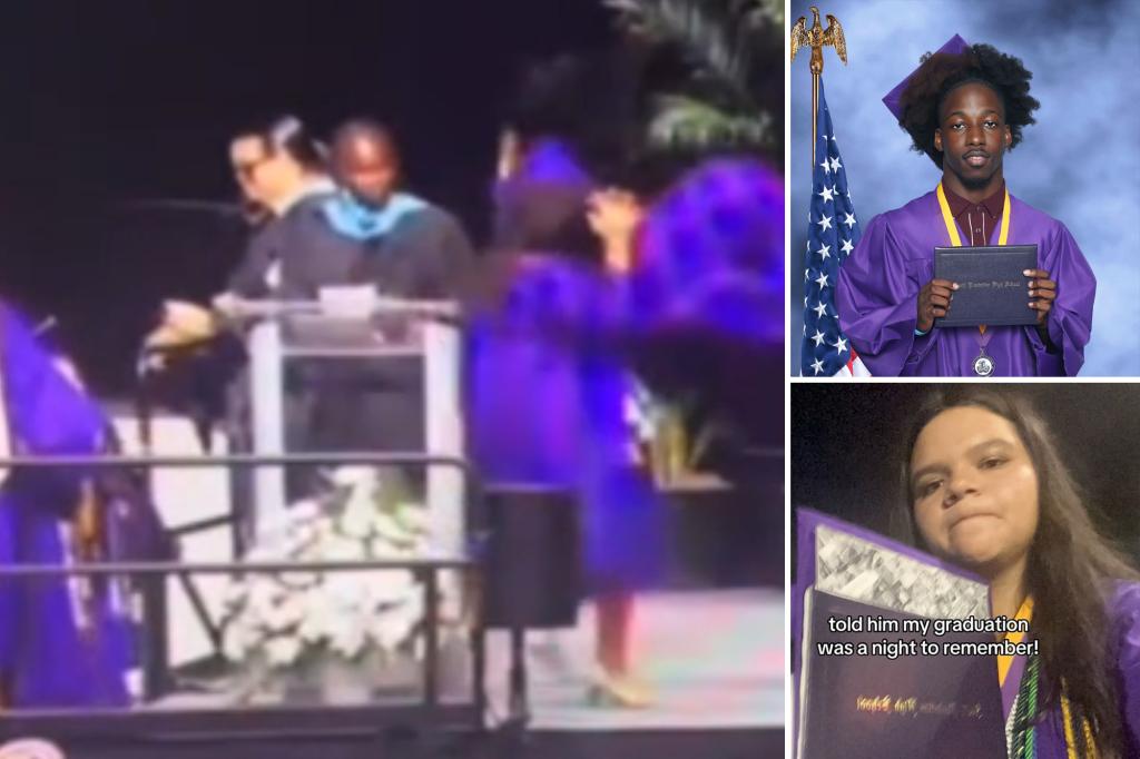 Florida high school graduate backflips into classmate in viral onstage celebration gone wrong: ‘This can’t be happening’