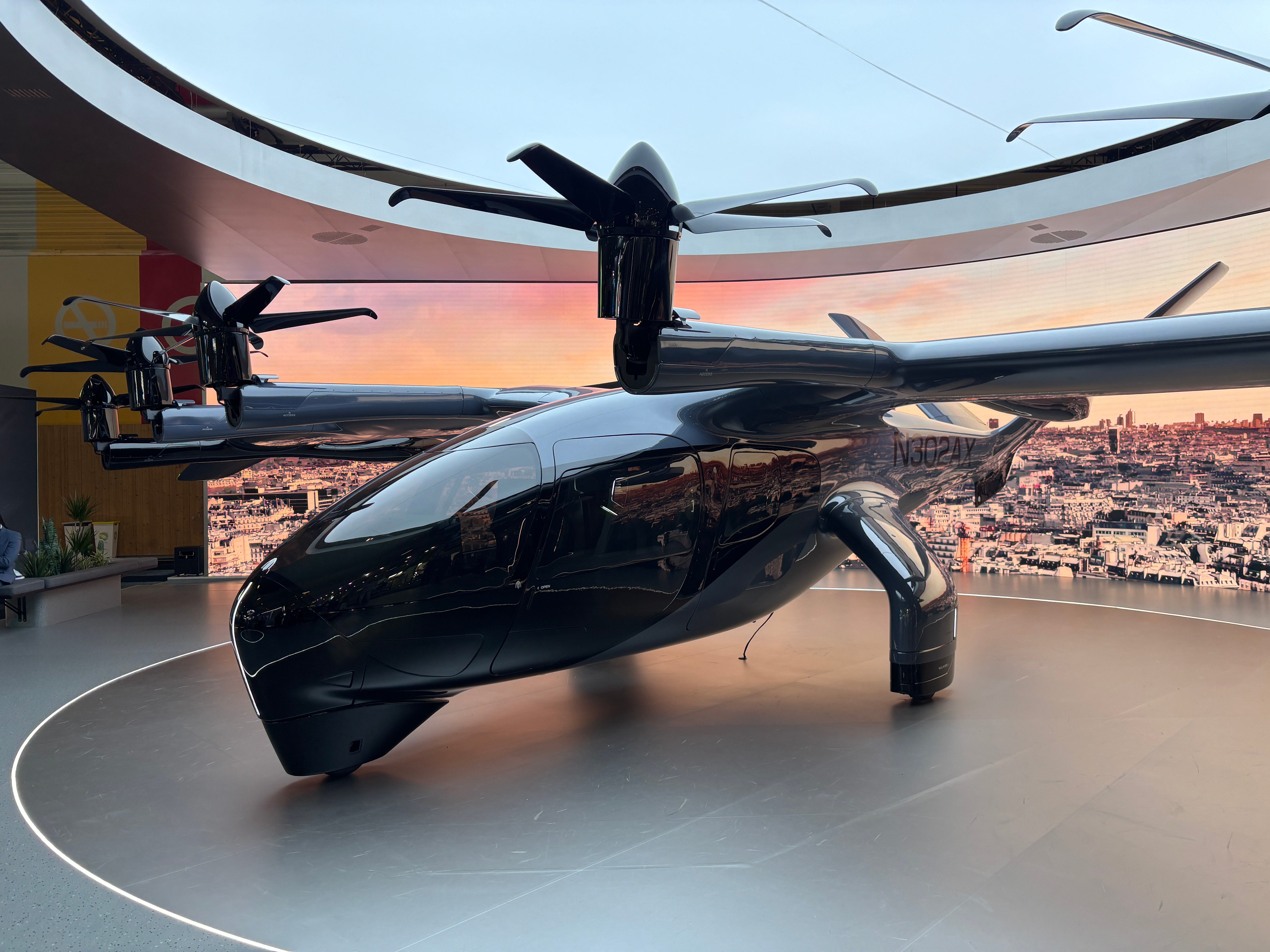 Archer Aviation's Midnight eVTOL aircraft on display at the 2025 Paris Air Show
