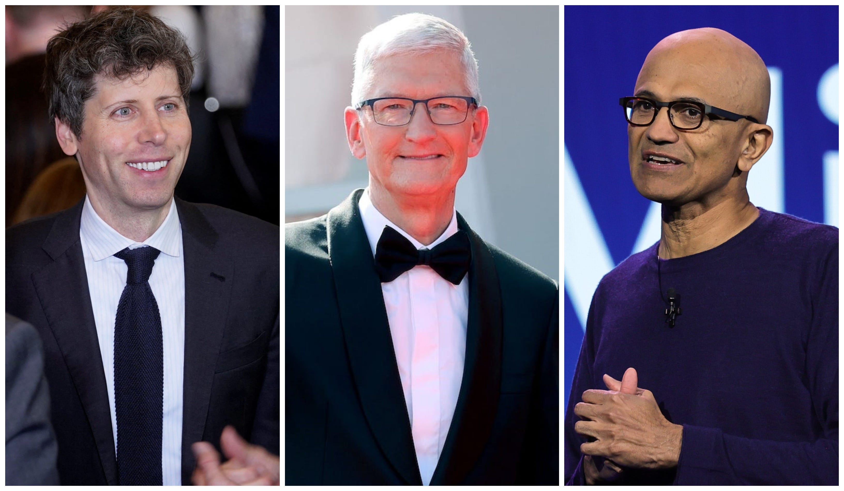Preview of Sam Altman, Tim Cook, and Satya Nadella
