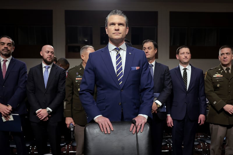 Defense Secretary Pete Hegseth said there are contingency plans when pressed about deploying troops to more U.S. cities during a hearing before the Senate Armed Services Committee on June 18, 2025.