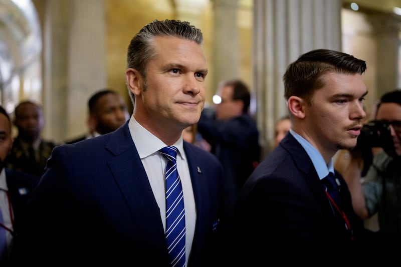 Defense Secretary Pete Hegseth arrives for a House Appropriations Committee's Defense Subcommittee hearing on Capitol Hill on June 10, 2025 in Washington, DC.