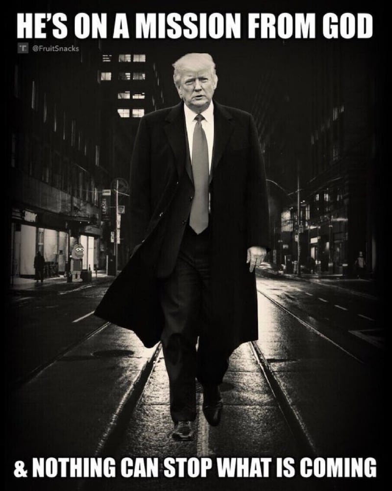 Donald Trump reshared this graphic of himself on Truth Social.