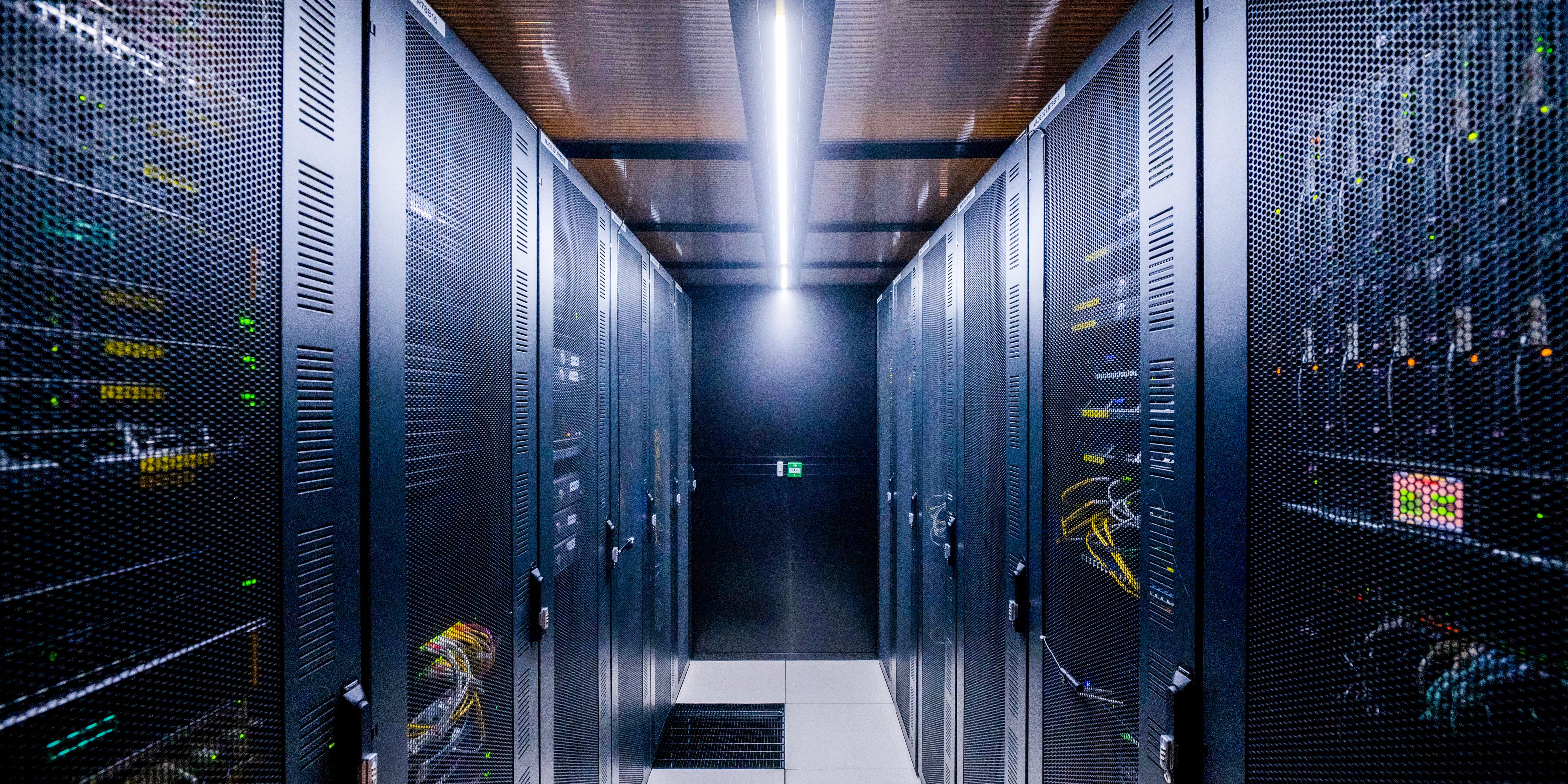 Data servers during an open day at the Digital Realty (Interxion) data center on March 22, 2023, in Madrid