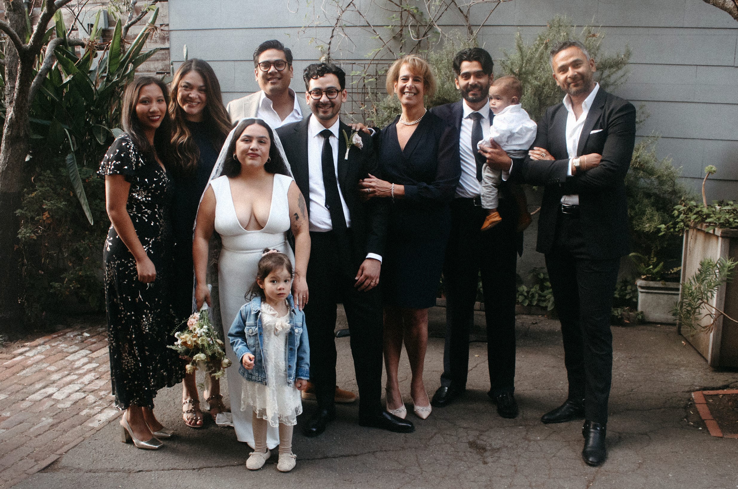 Family photo at wedding