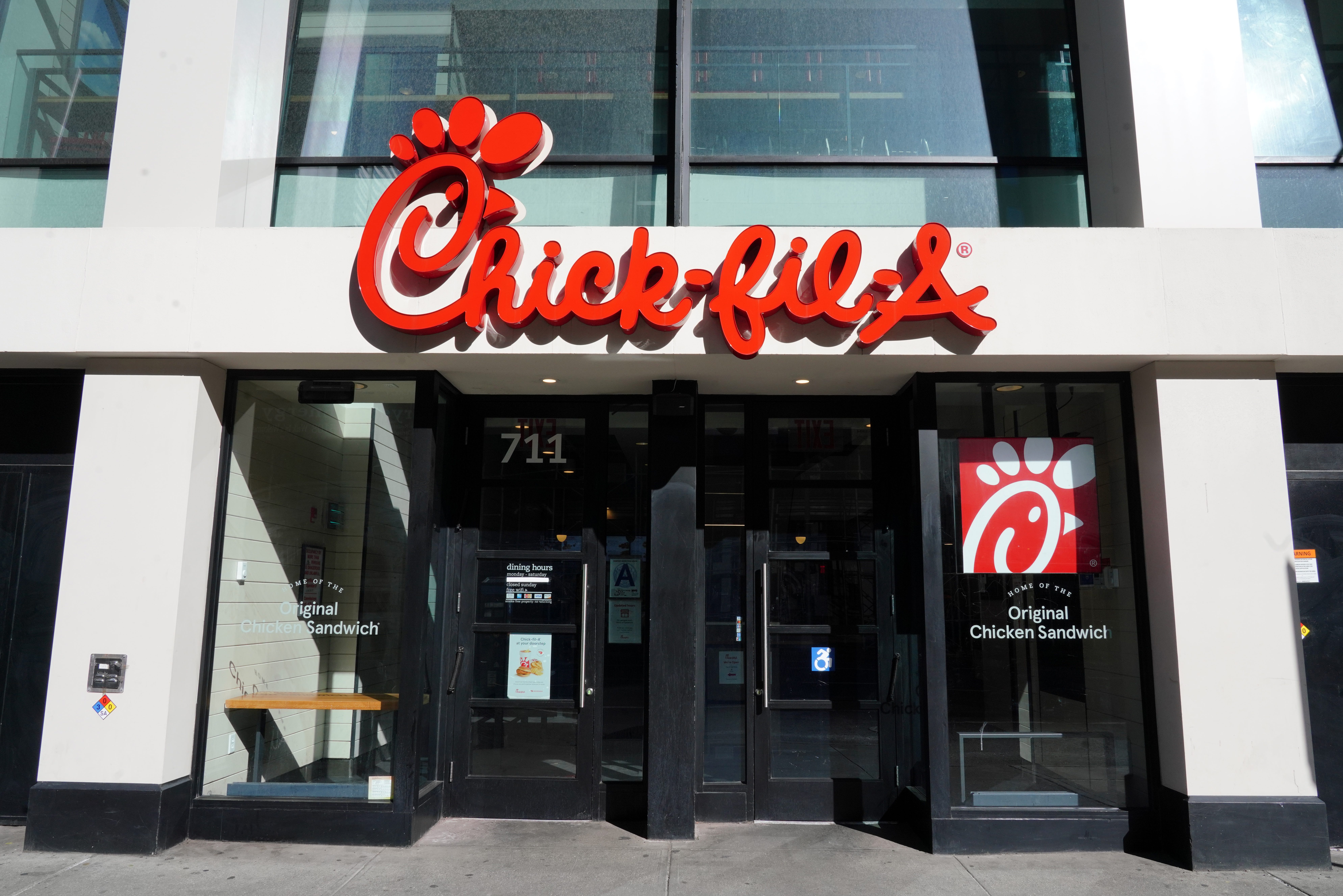 A chick-fil-A in New York City