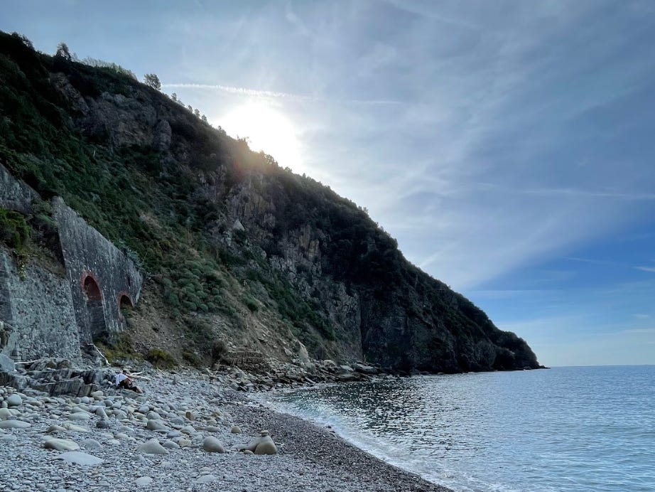 Spiaggia Del Paese in Cinque Terre, Italy.