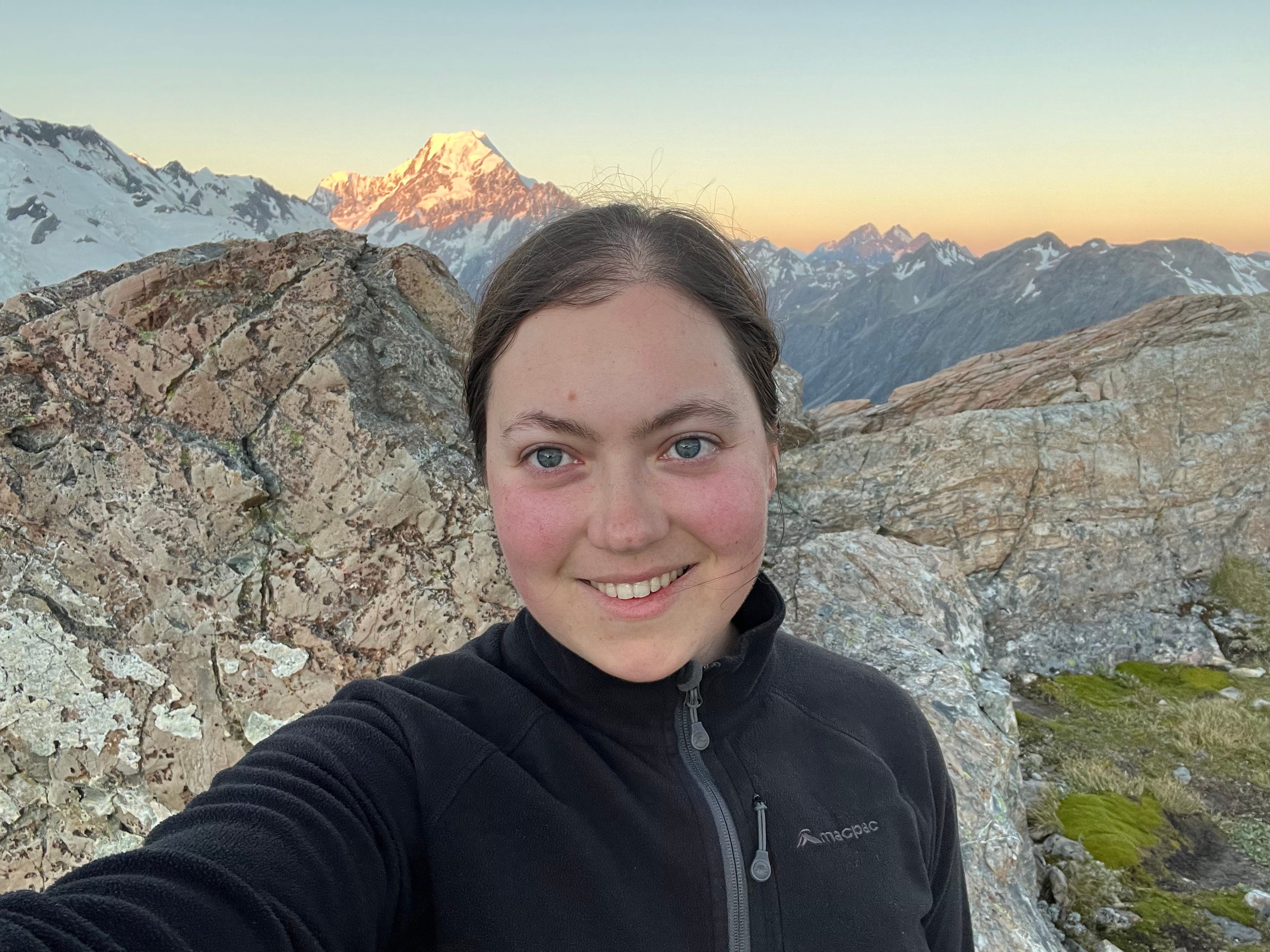 A selfie of the author taken during a hike.