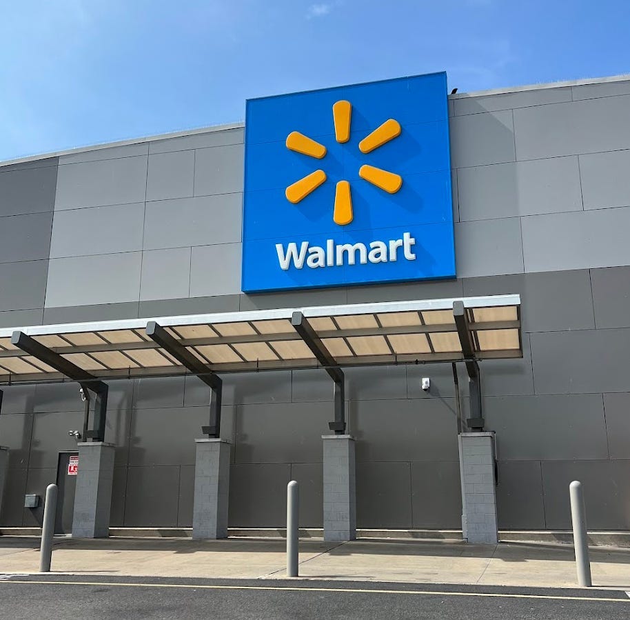 Exterior of a Walmart