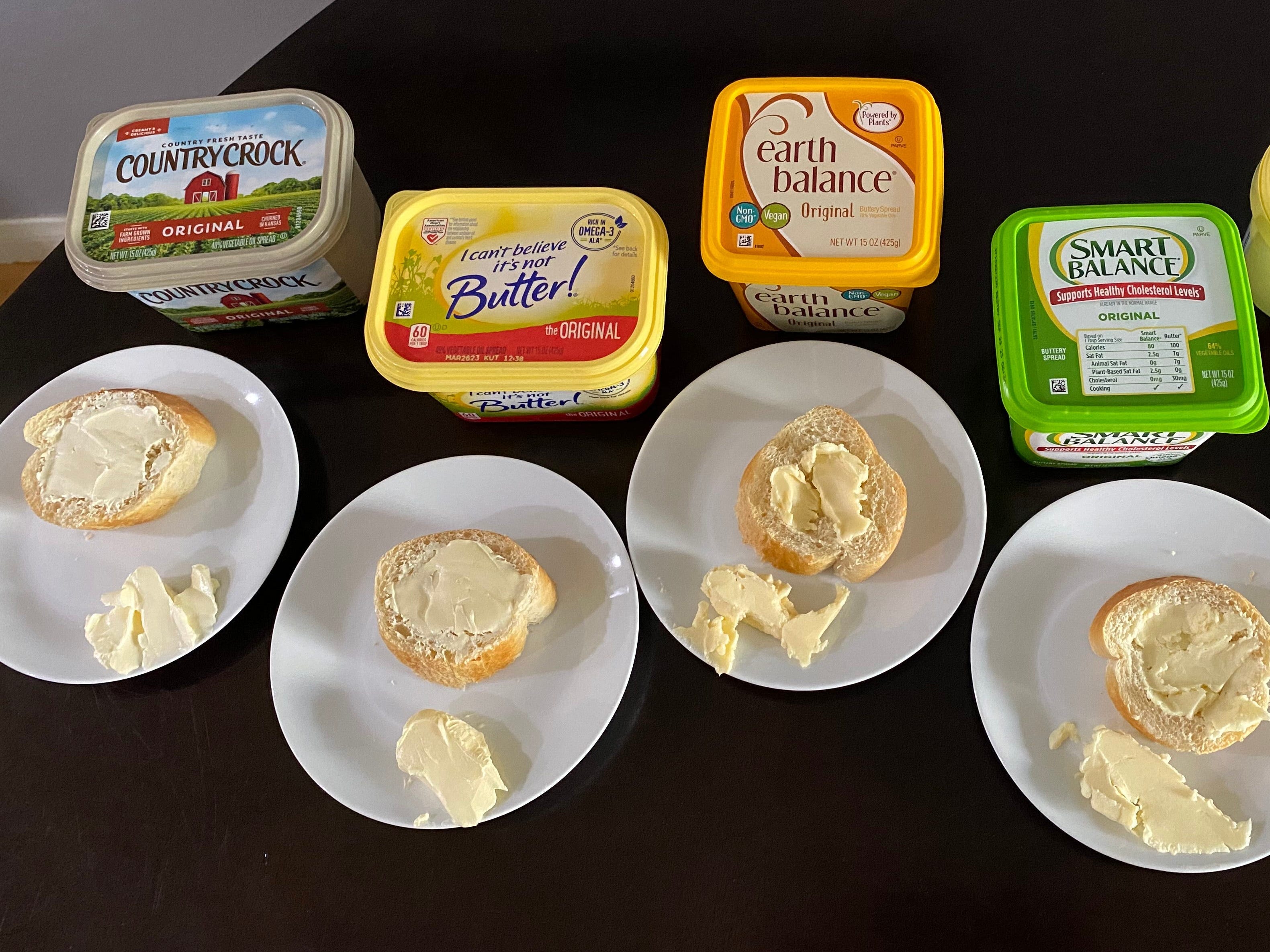 five brands of buttery spread