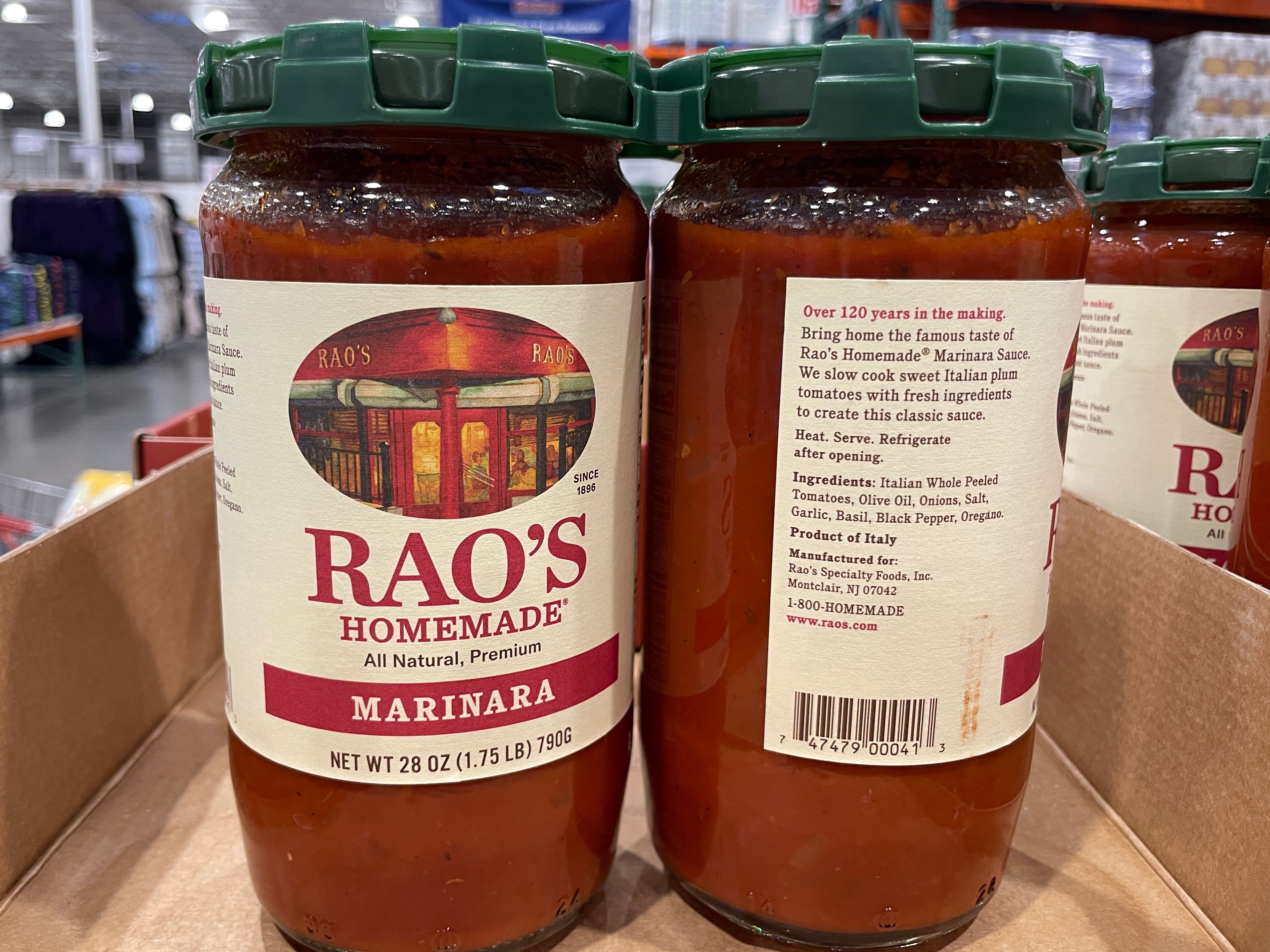 Rao's sauce two-pack at Costco