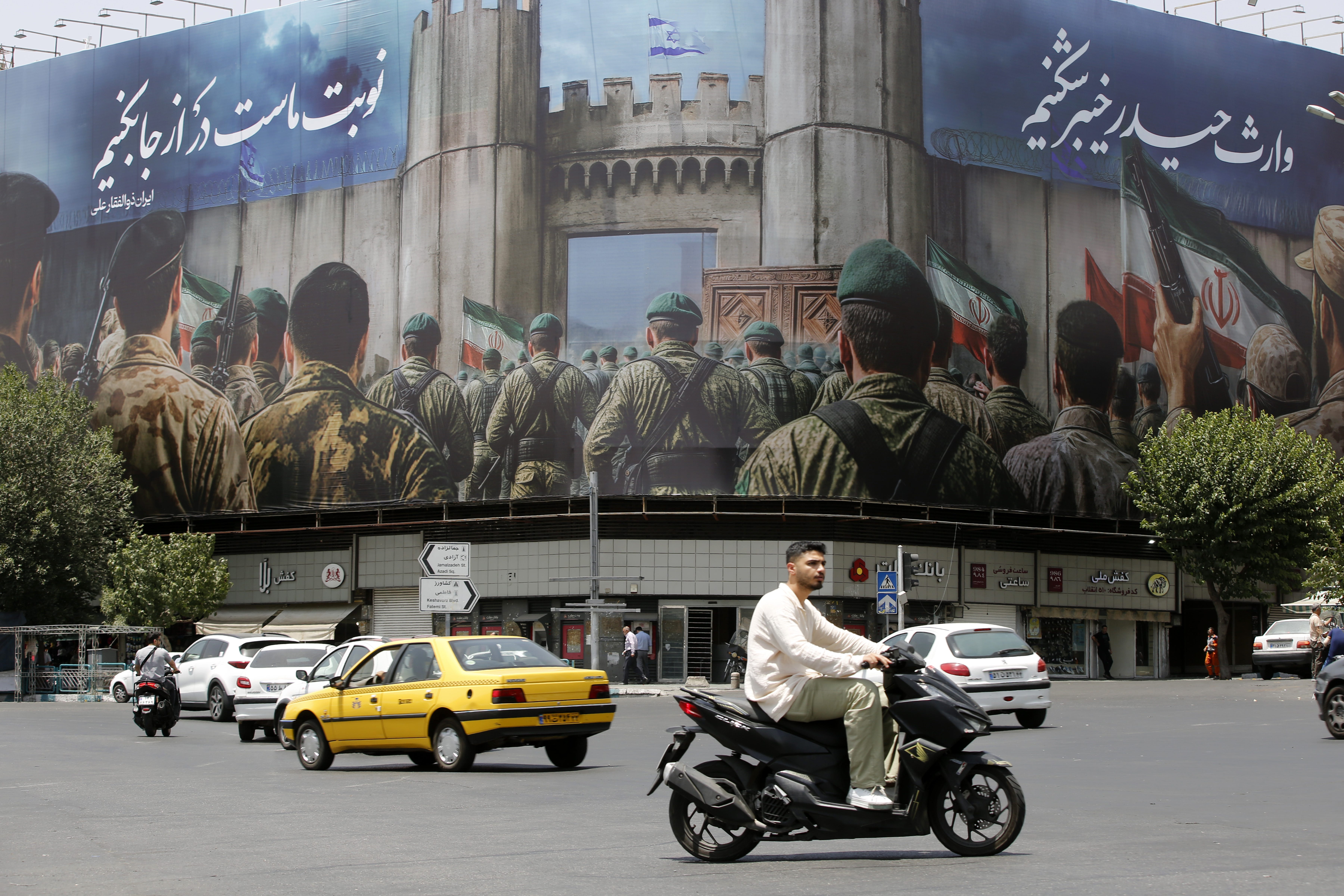 Citizens continue their daily life following the cease-fire between Israel and Iran in the capital, Tehran, Iran, on Tuesday.