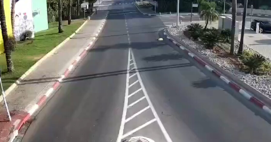 Israel’s military says Iran struck with a missile armed with cluster munitions.