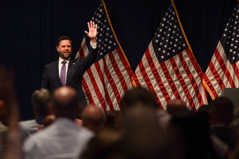 U.S. Vice President JD Vance at an Ohio Republican party dinner in Lima, Ohio, U.S. June 24, 2025.