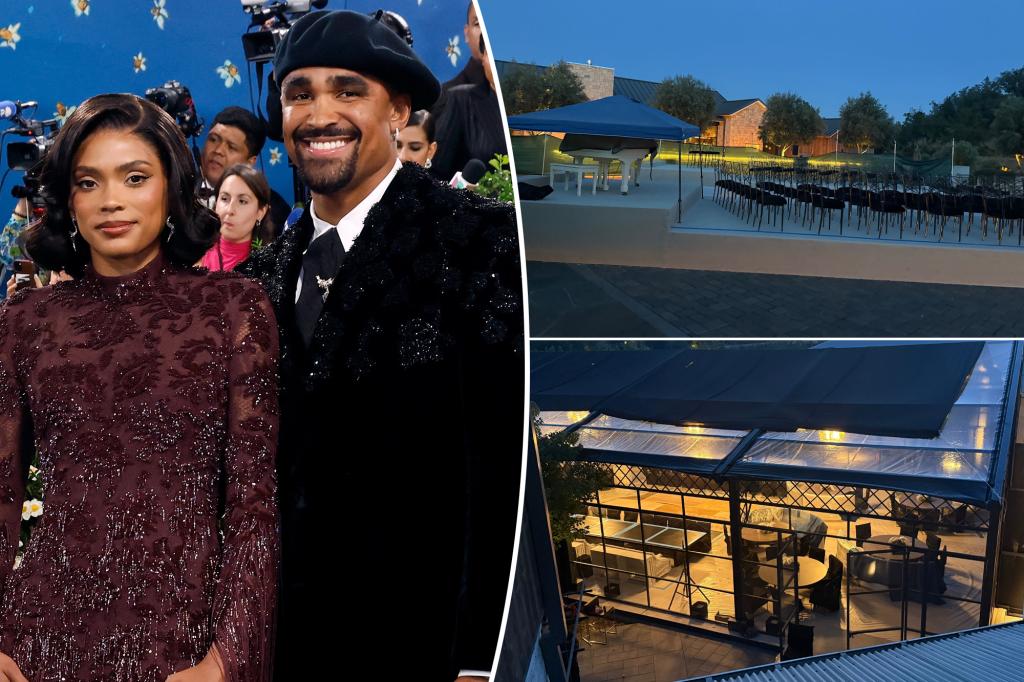 Jalen Hurts and Bry Burrows host elaborate wedding celebration in Napa Valley
