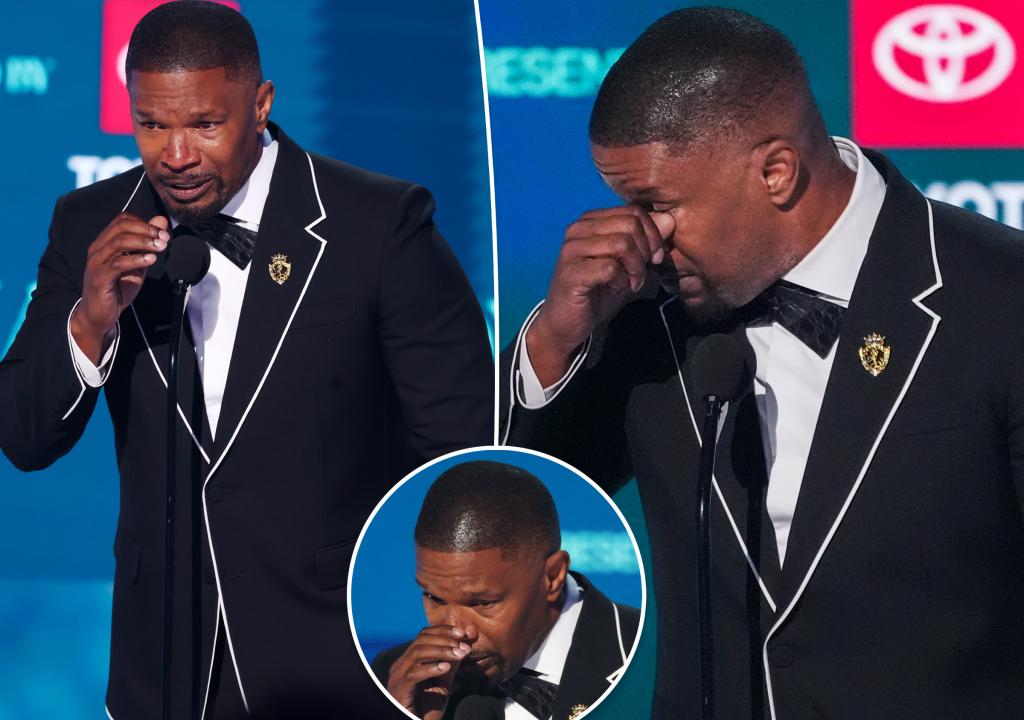 Jamie Foxx breaks down in emotional BET Awards 2025 speech two years after stroke