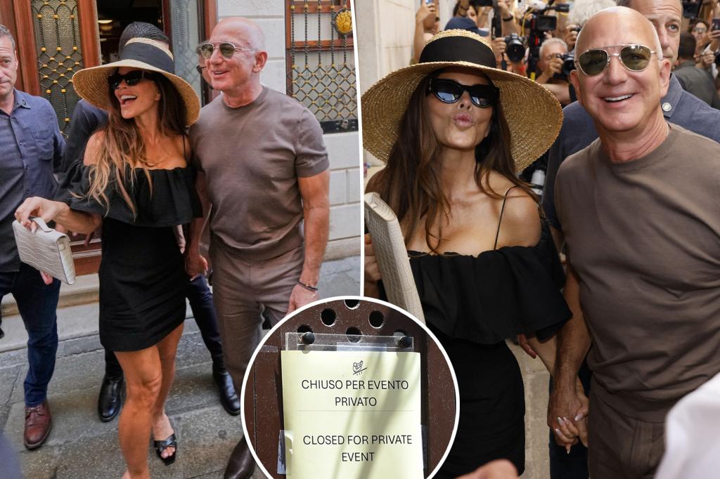 Jeff Bezos and Lauren Sánchez shut down local bar in Italy for first outing as husband and wife
