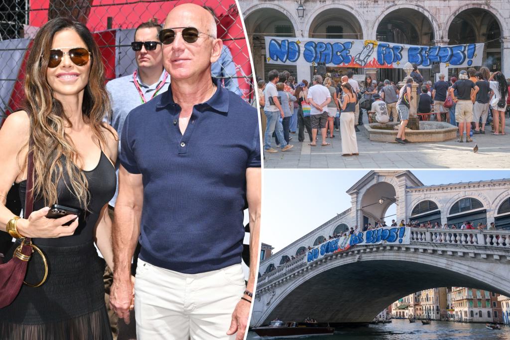 Jeff Bezos and Lauren Sánchez’s wedding planners defend couple amid Venice protests