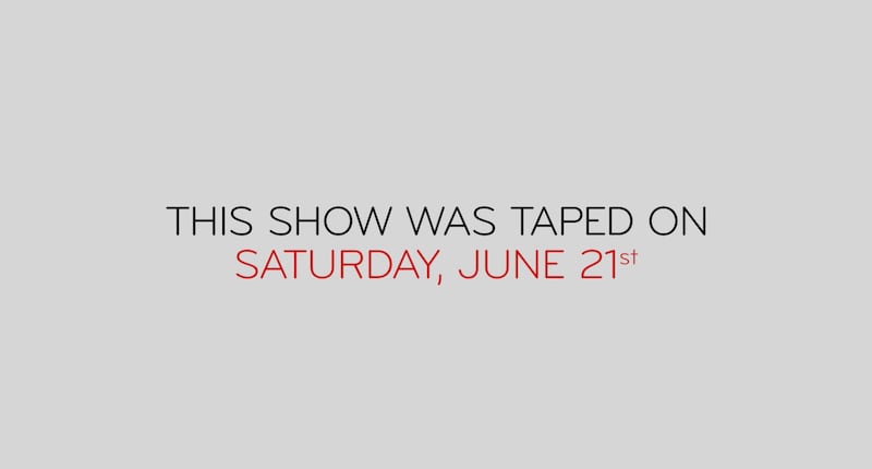 A message to viewers ahead of the show.