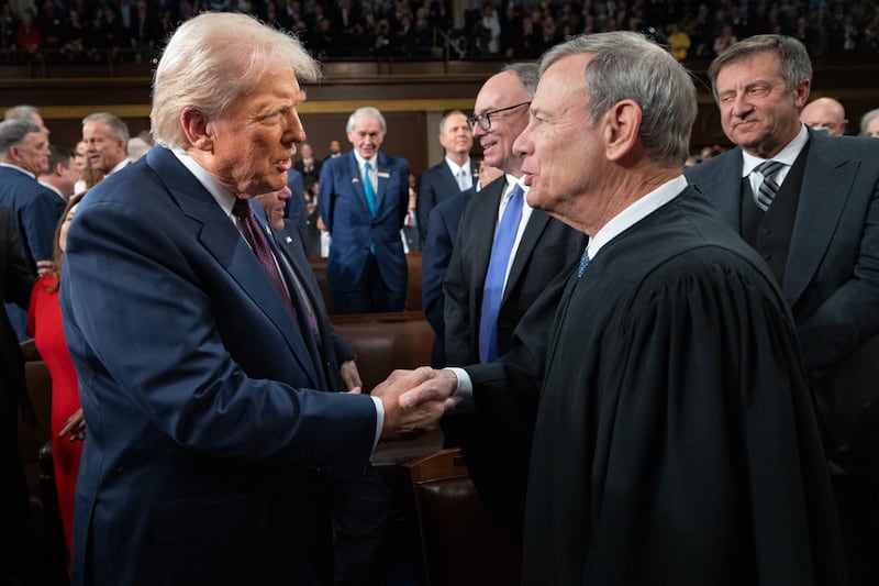 Donald Trump and John Roberts.