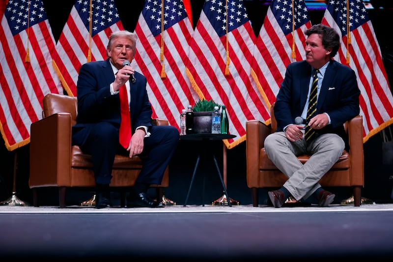 Tucker Carlson's war with Donald Trump over U.S. involvement in Iran has gotten Jon Stewart to agree with Carlson.