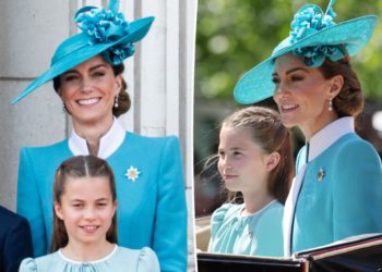 Kate Middleton and Princess Charlotte sweetly match in blue for Trooping the Colour 2025