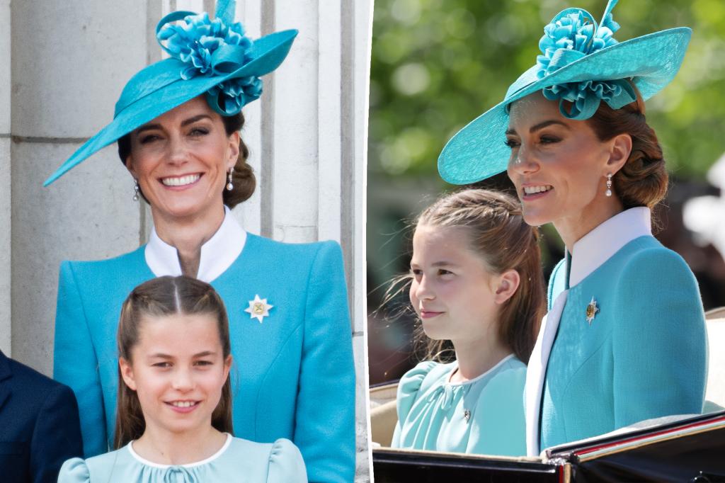 Kate Middleton and Princess Charlotte sweetly match in blue for Trooping the Colour 2025